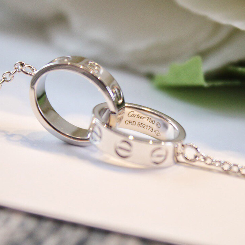 [Stars Jewelry]LOVE DOUBLE RING NECKLACE
