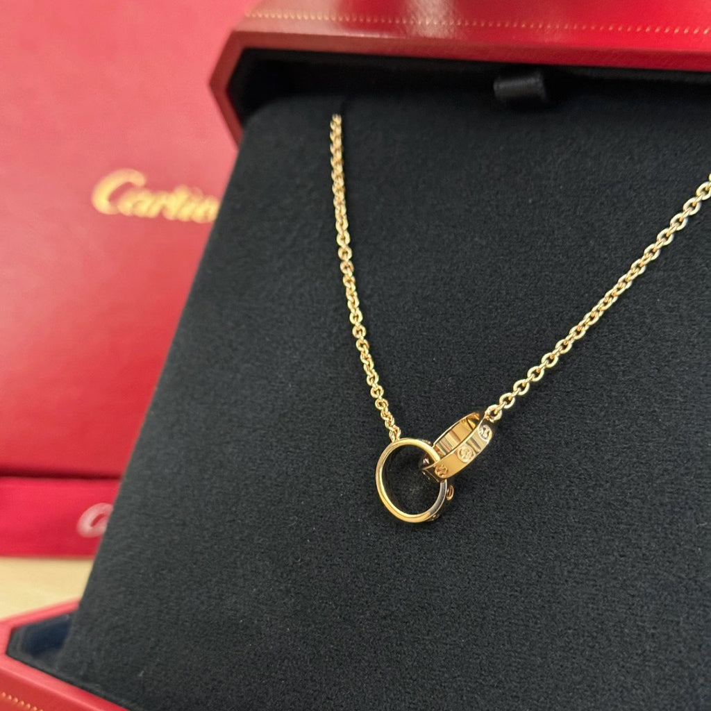 [Stars Jewelry]LOVE DOUBLE RING NECKLACE