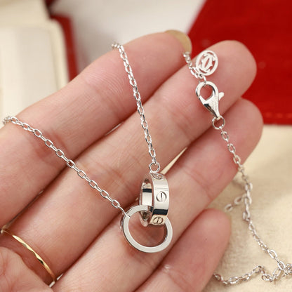 [Stars Jewelry]LOVE DOUBLE RING NECKLACE