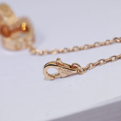 [Stars Jewelry]LOVE DOUBLE RING NECKLACE