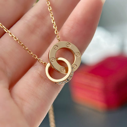 [Stars Jewelry]LOVE  FULL DIAMOND PENDANT NECKLACE