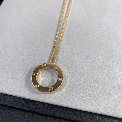 [Stars Jewelry]LOVE NECKLACE 16MM 3 DIAMONDS