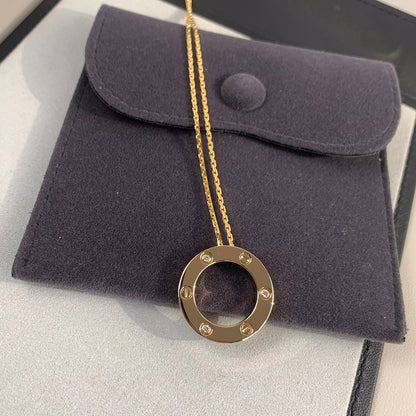 [Stars Jewelry]LOVE NECKLACE 16MM 3 DIAMONDS