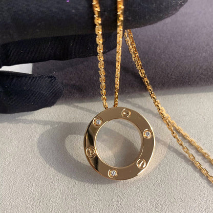 [Stars Jewelry]LOVE NECKLACE 16MM 3 DIAMONDS