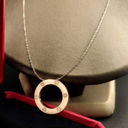 [Stars Jewelry]LOVE NECKLACE 16MM 3 DIAMONDS