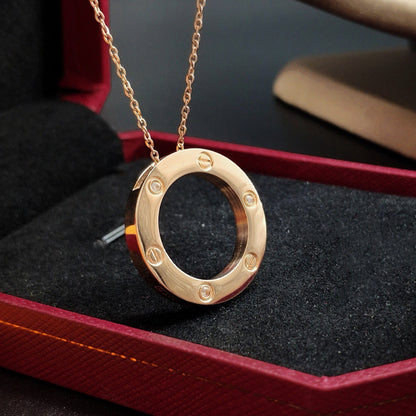 [Stars Jewelry]LOVE NECKLACE 16MM 3 DIAMONDS
