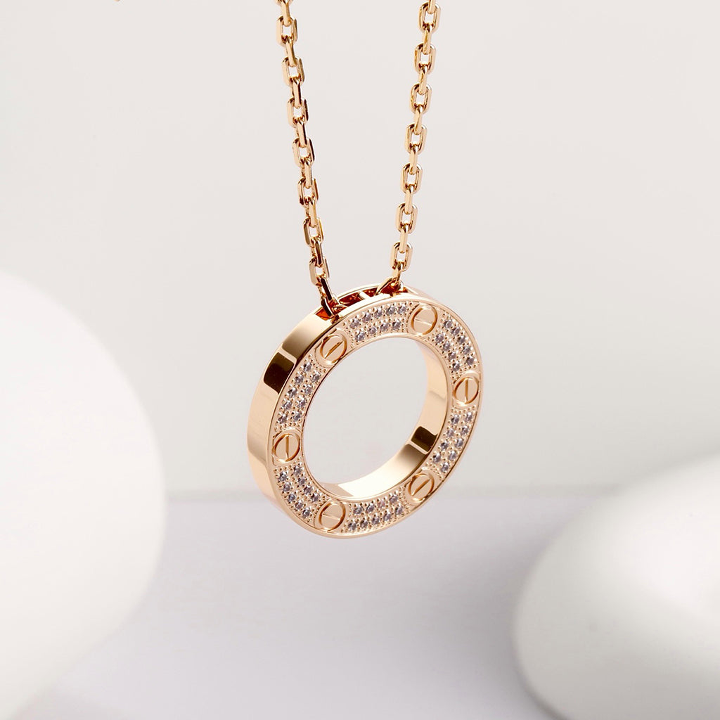 [Stars Jewelry]LOVE NECKLACE 16MM  FULL DIAMOND