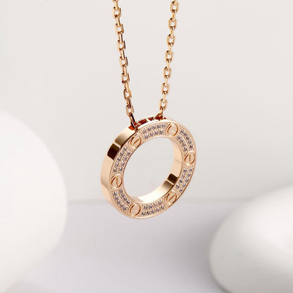 [Stars Jewelry]LOVE NECKLACE 16MM  FULL DIAMOND