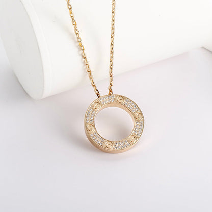 [Stars Jewelry]LOVE NECKLACE 16MM  FULL DIAMOND