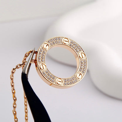 [Stars Jewelry]LOVE NECKLACE 16MM  FULL DIAMOND