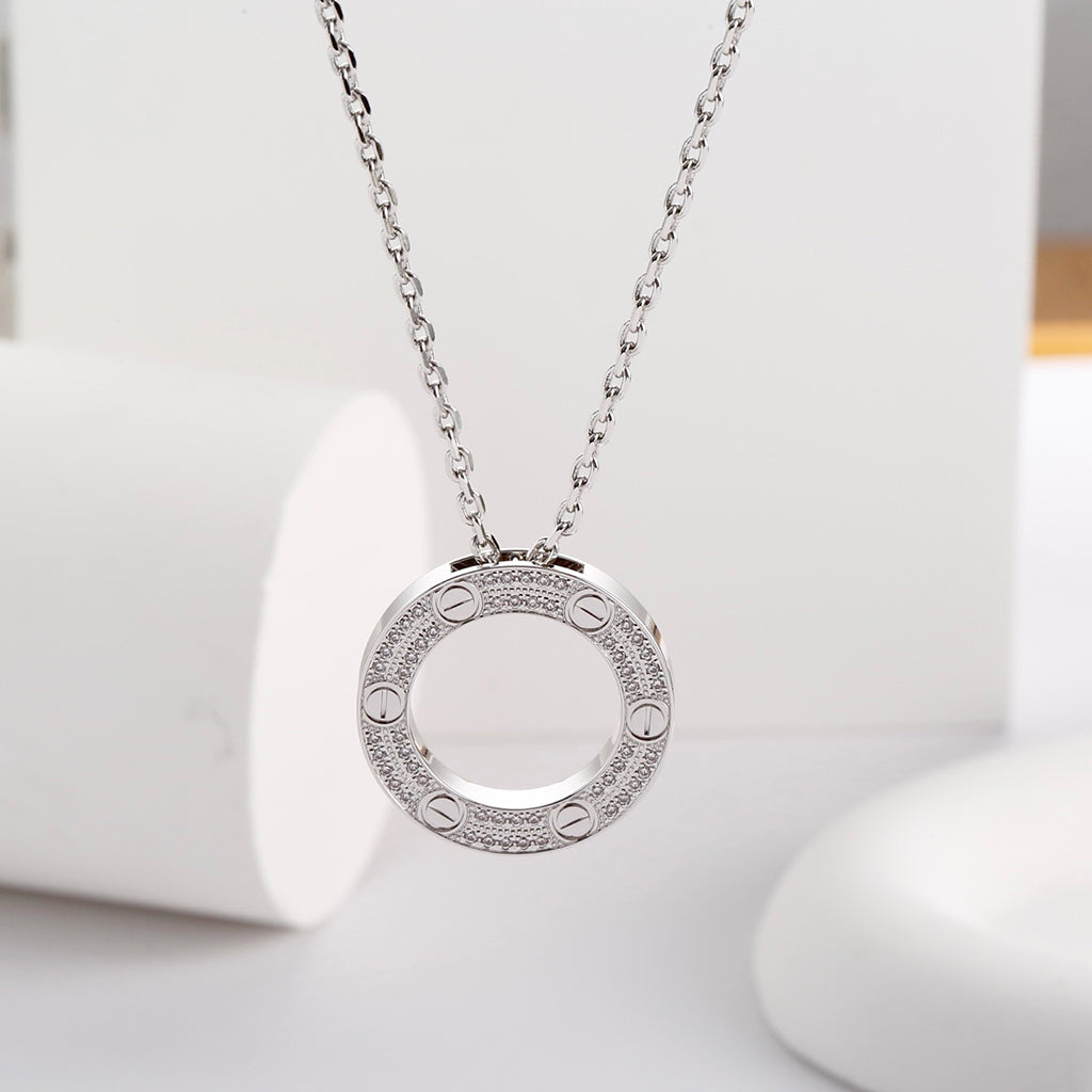 [Stars Jewelry]LOVE NECKLACE 16MM  FULL DIAMOND