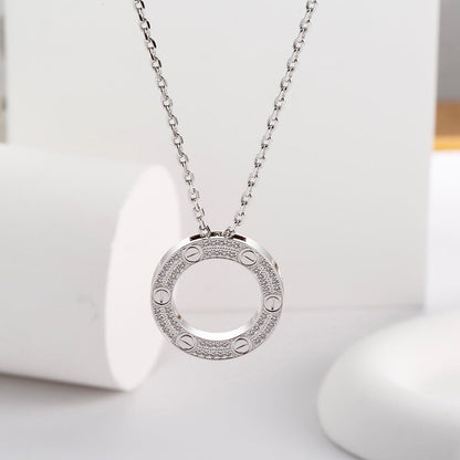 [Stars Jewelry]LOVE NECKLACE 16MM  FULL DIAMOND