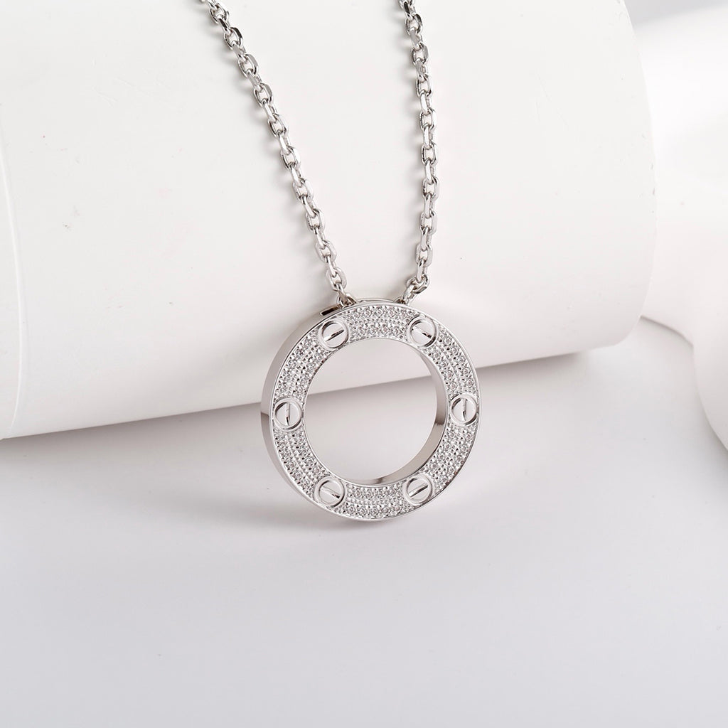 [Stars Jewelry]LOVE NECKLACE 16MM  FULL DIAMOND