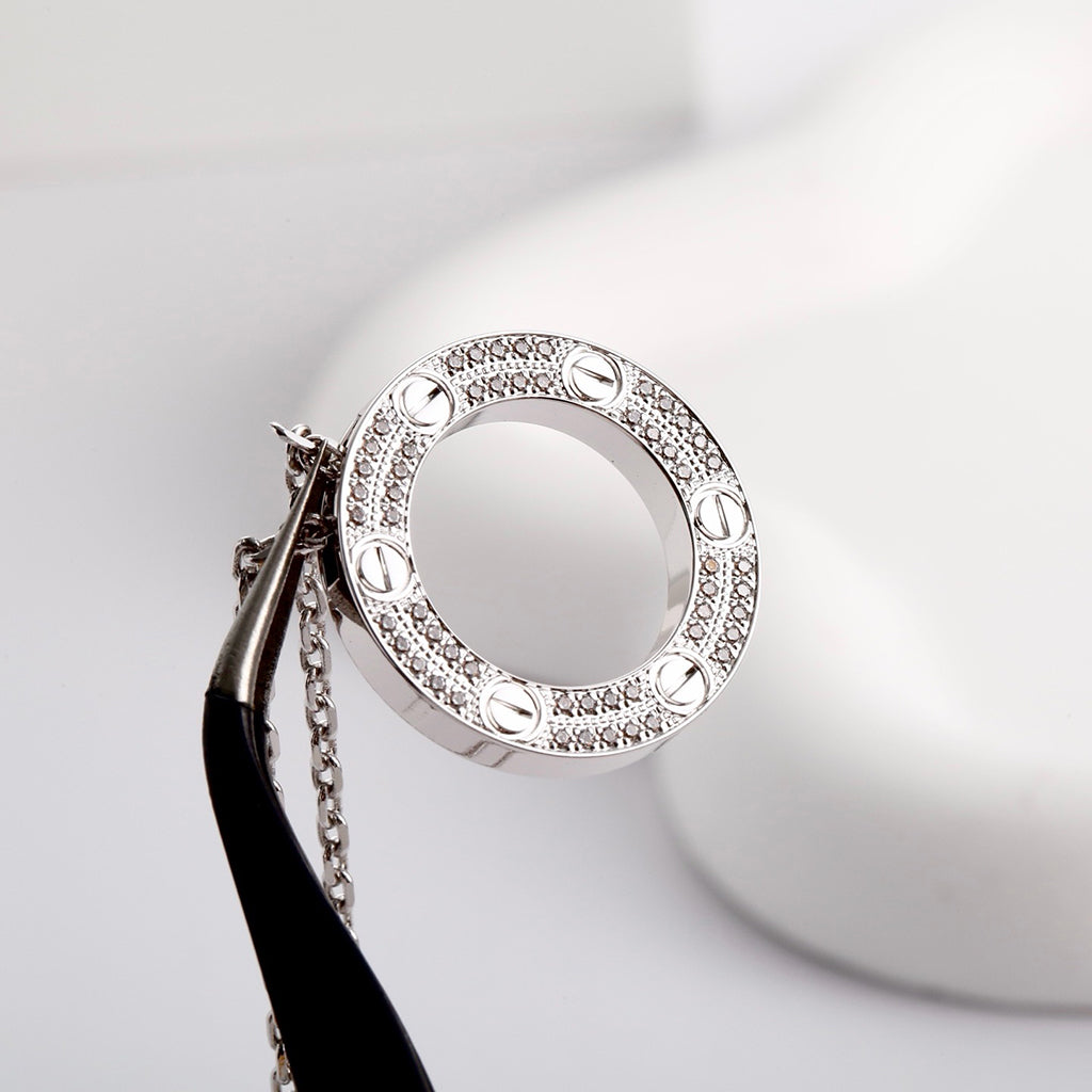 [Stars Jewelry]LOVE NECKLACE 16MM  FULL DIAMOND