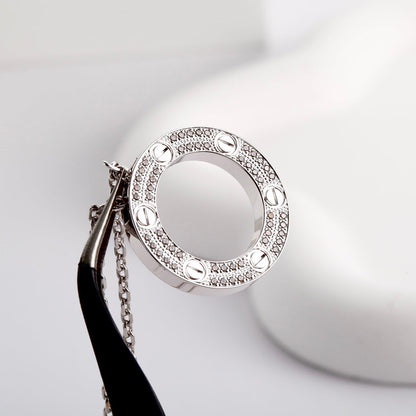 [Stars Jewelry]LOVE NECKLACE 16MM  FULL DIAMOND