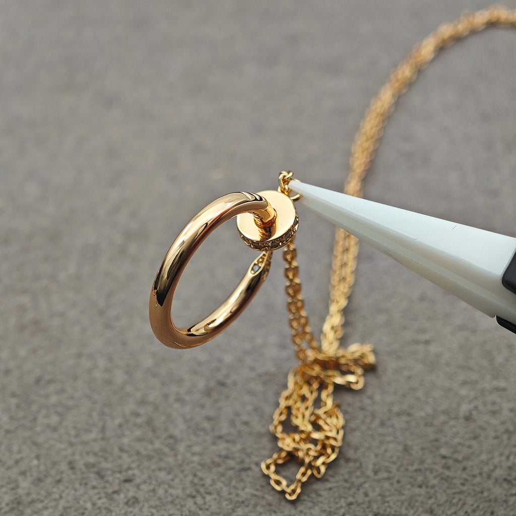 [Stars Jewelry]JUSTE NECKLACE HALF DIAMOND