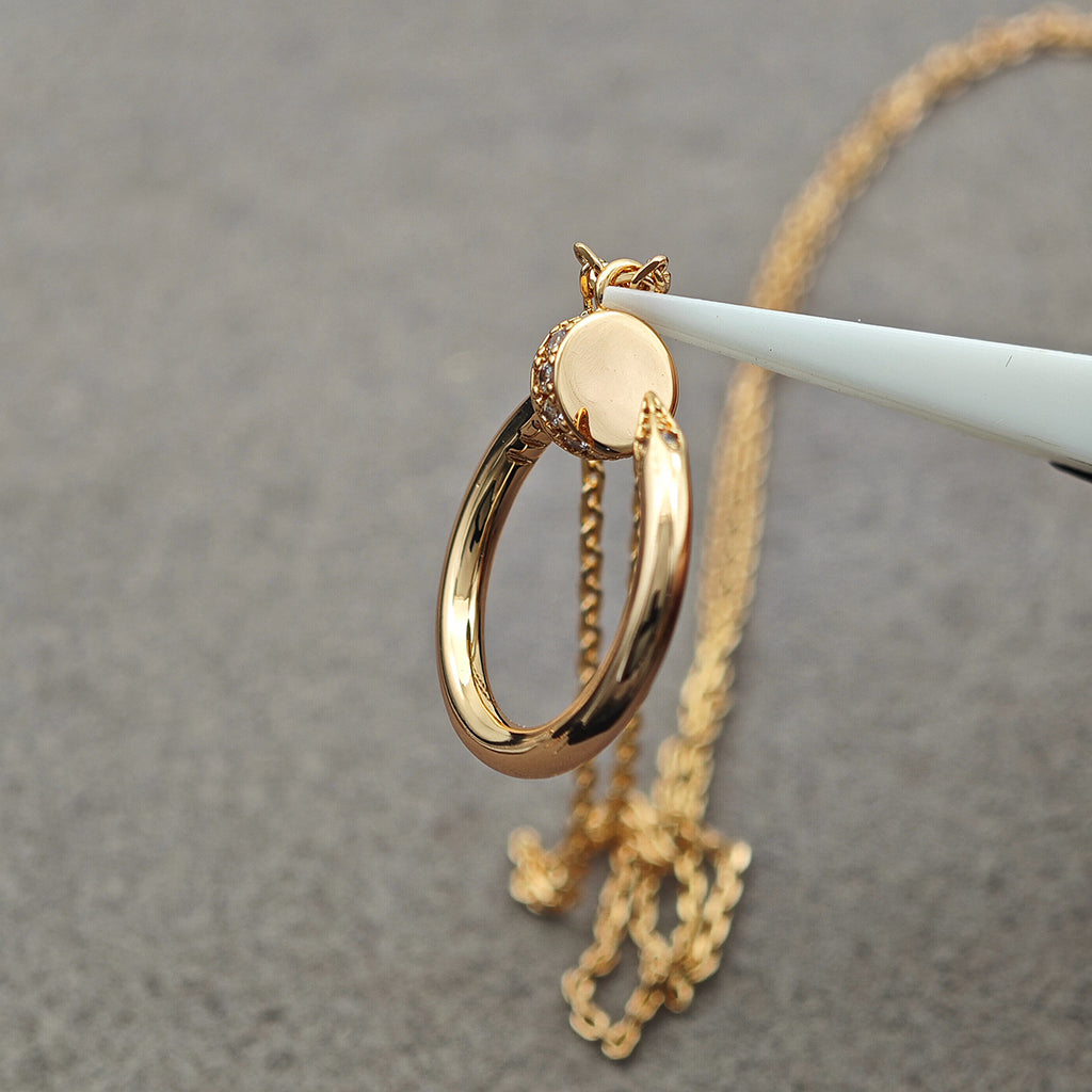 [Stars Jewelry]JUSTE NECKLACE HALF DIAMOND