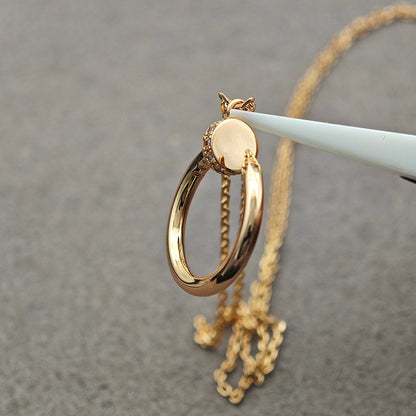 [Stars Jewelry]JUSTE NECKLACE HALF DIAMOND