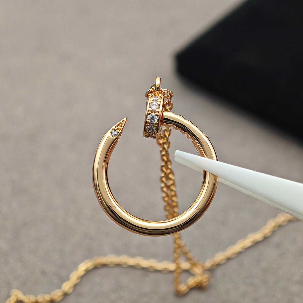 [Stars Jewelry]JUSTE NECKLACE HALF DIAMOND