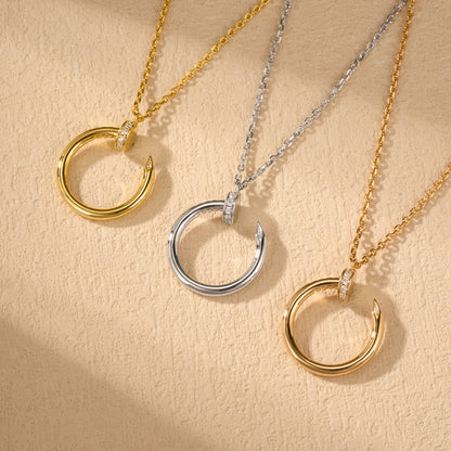 [Stars Jewelry]JUSTE NECKLACE HALF DIAMOND