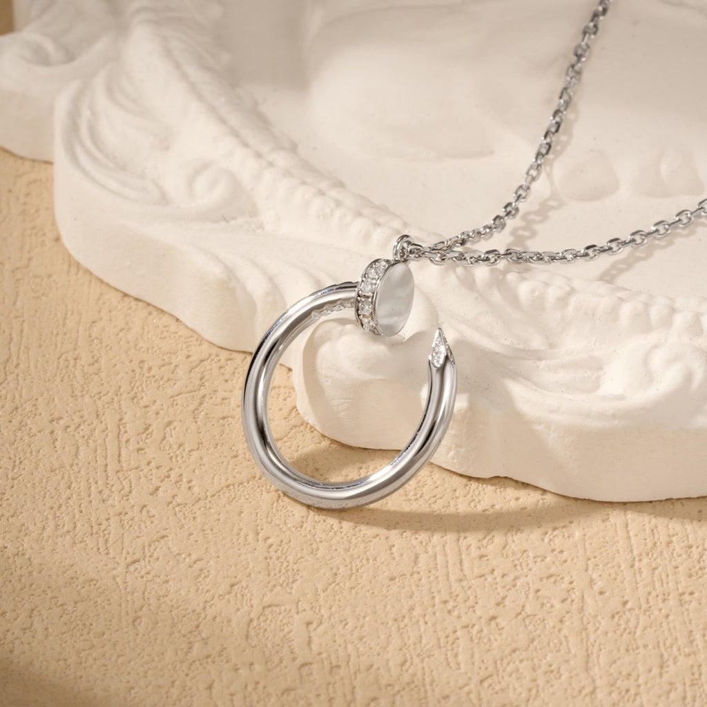 [Stars Jewelry]JUSTE NECKLACE HALF DIAMOND