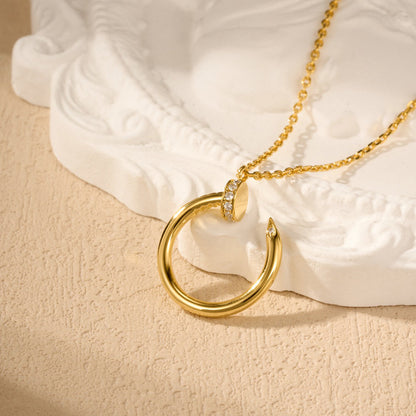 [Stars Jewelry]JUSTE NECKLACE HALF DIAMOND