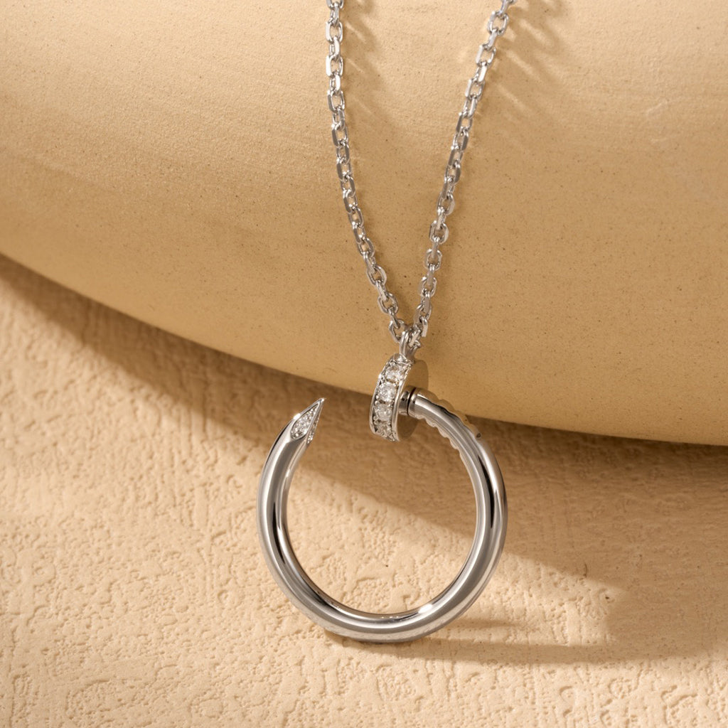 [Stars Jewelry]JUSTE NECKLACE HALF DIAMOND