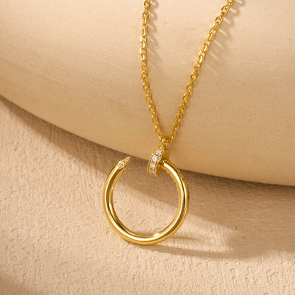 [Stars Jewelry]JUSTE NECKLACE HALF DIAMOND