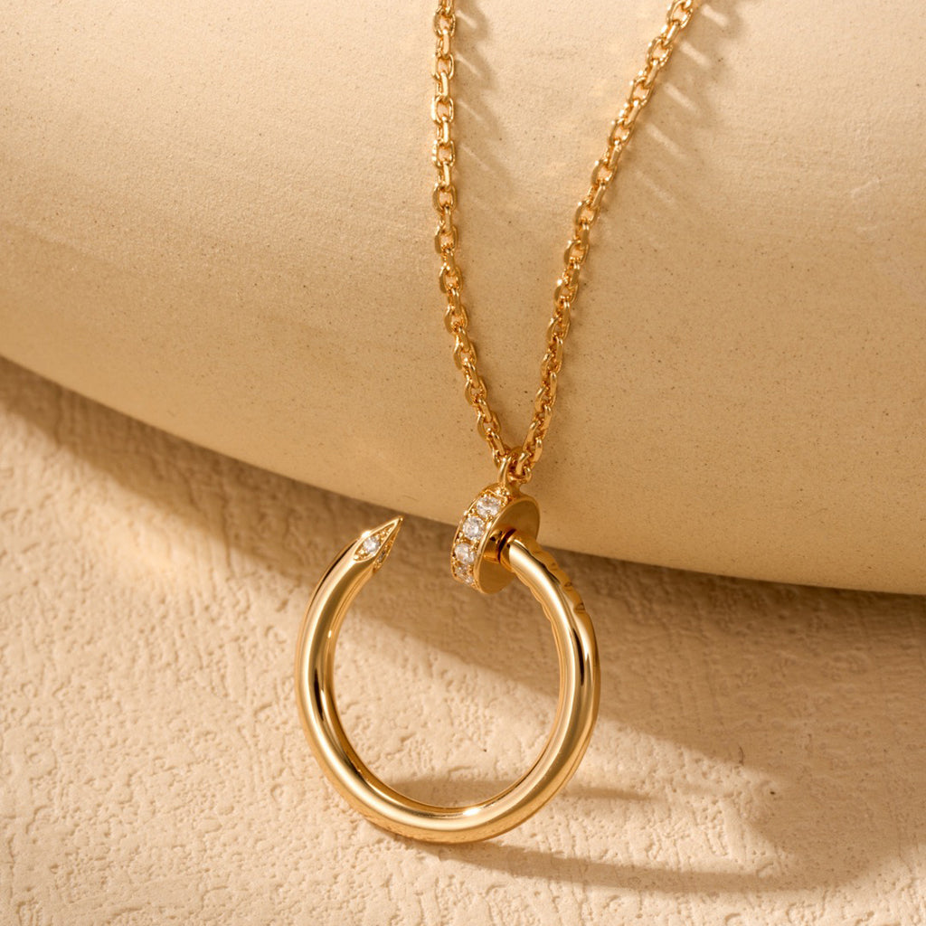 [Stars Jewelry]JUSTE NECKLACE HALF DIAMOND