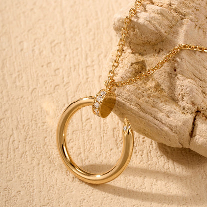 [Stars Jewelry]JUSTE NECKLACE HALF DIAMOND