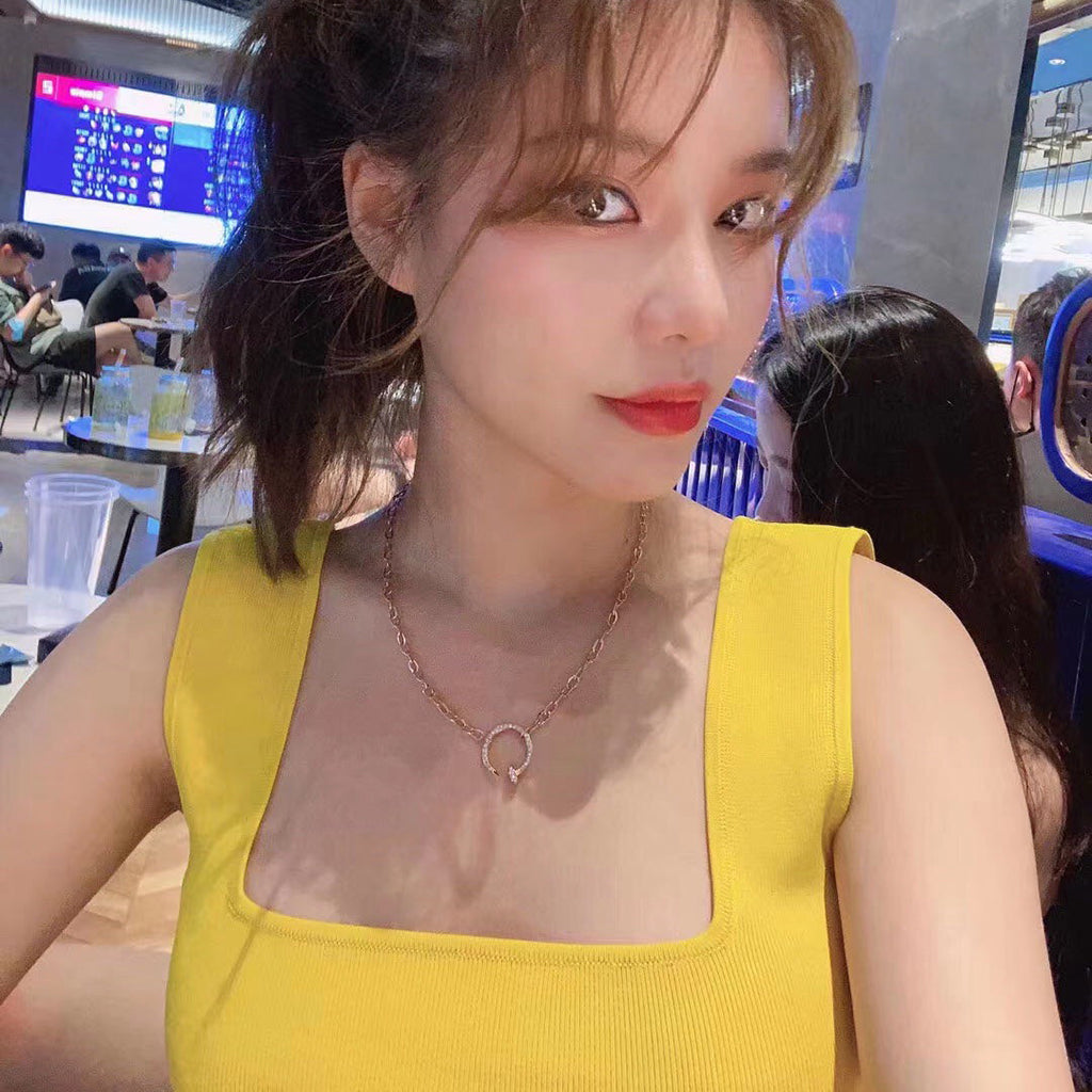 [Stars Jewelry]JUSTE NECKLACE FULL DIAMONDS