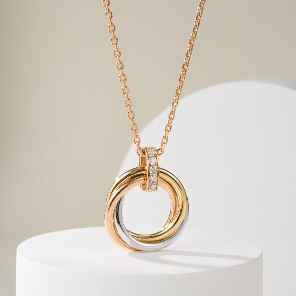 [Stars Jewelry]TRINITY MEDIUM  DIAMONDS NECKLACE