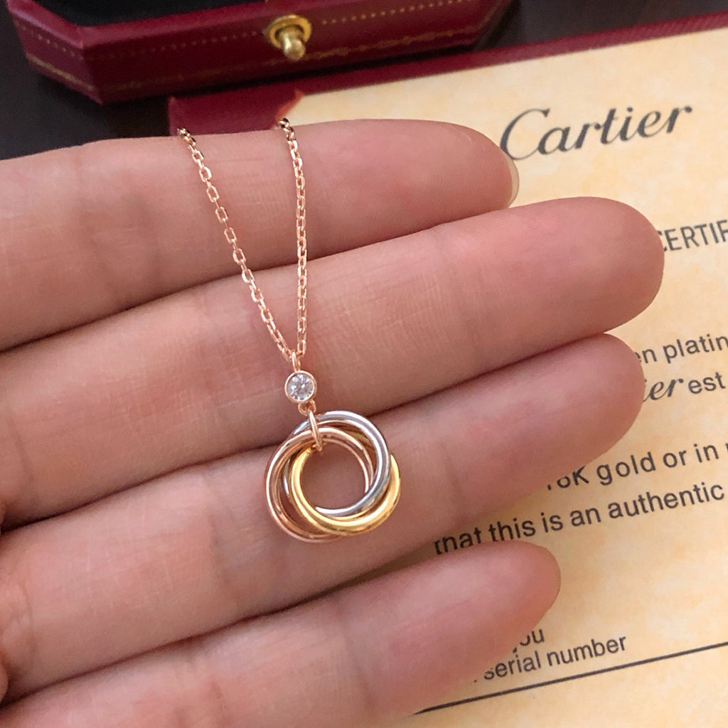 [Stars Jewelry]TRINITY  NECKLACE 1 DIAMOND
