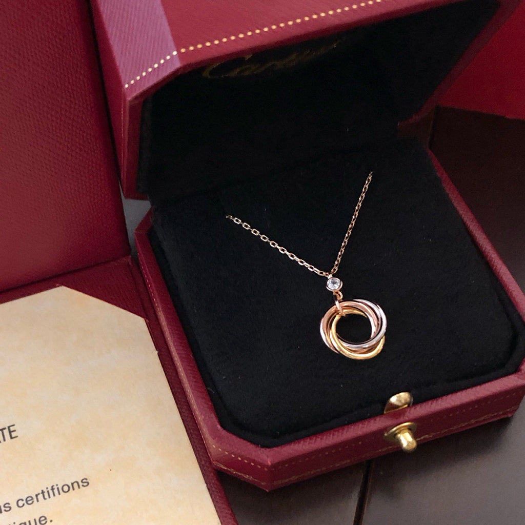 [Stars Jewelry]TRINITY  NECKLACE 1 DIAMOND