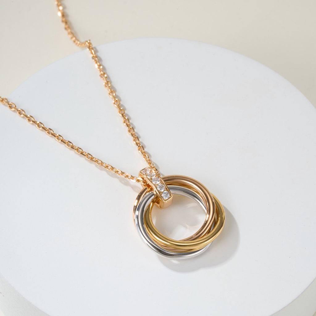 [Stars Jewelry]TRINITY MEDIUM  DIAMONDS NECKLACE