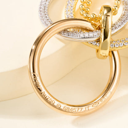 [Stars Jewelry]TRINITY LARGE FULL DIAMOND  NECKLACE