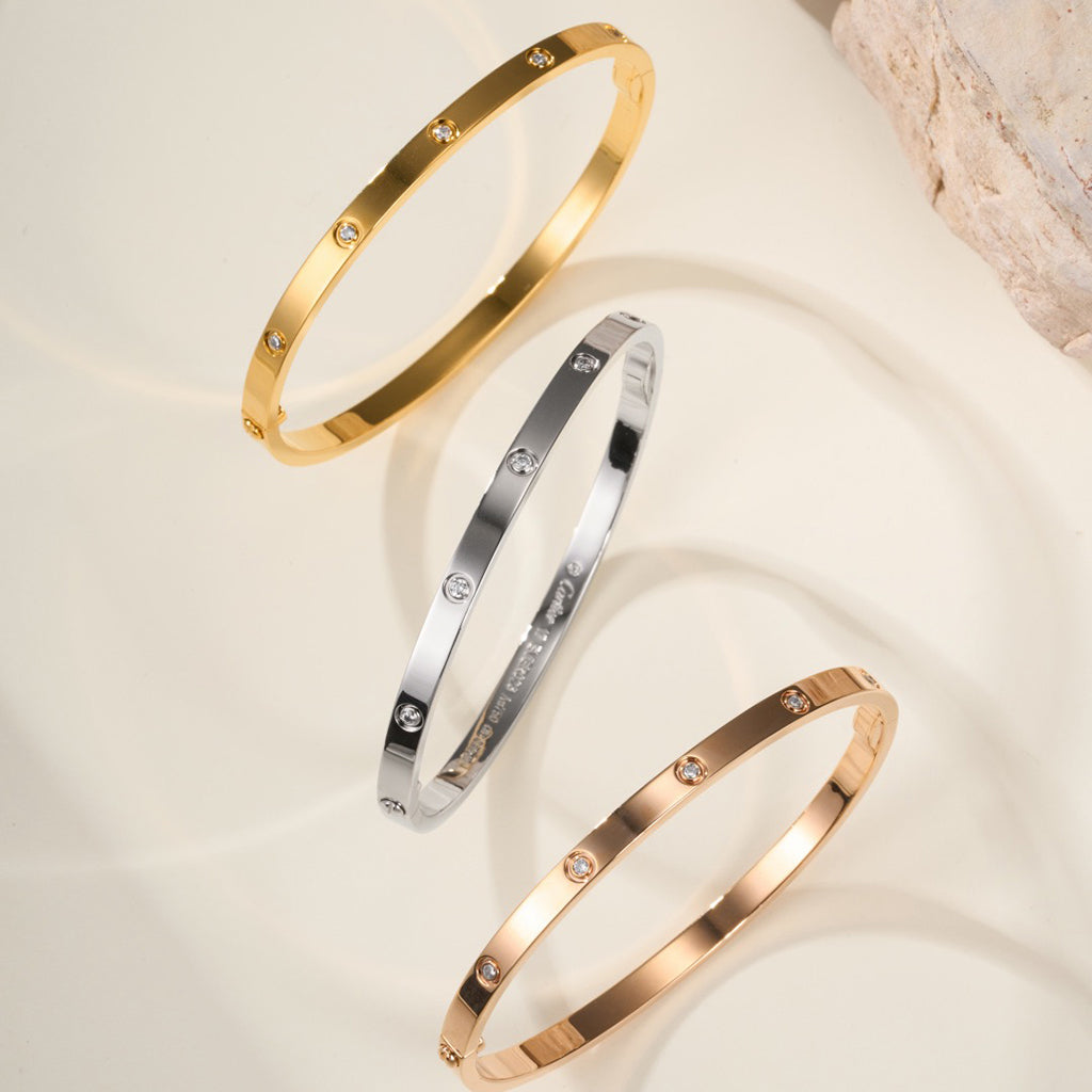 [Stars Jewelry]LOVE BRACELET 3.65MM 10 DIAMONDS