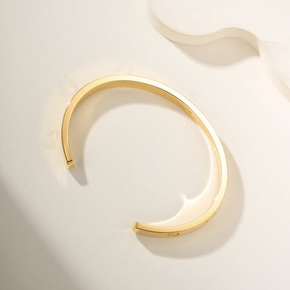 [Stars Jewelry]LOVE BRACELET 6.1MM 1 DIAMOND OPEN CUFF