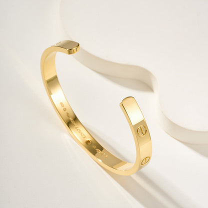 [Stars Jewelry]LOVE BRACELET 6.1MM 1 DIAMOND OPEN CUFF