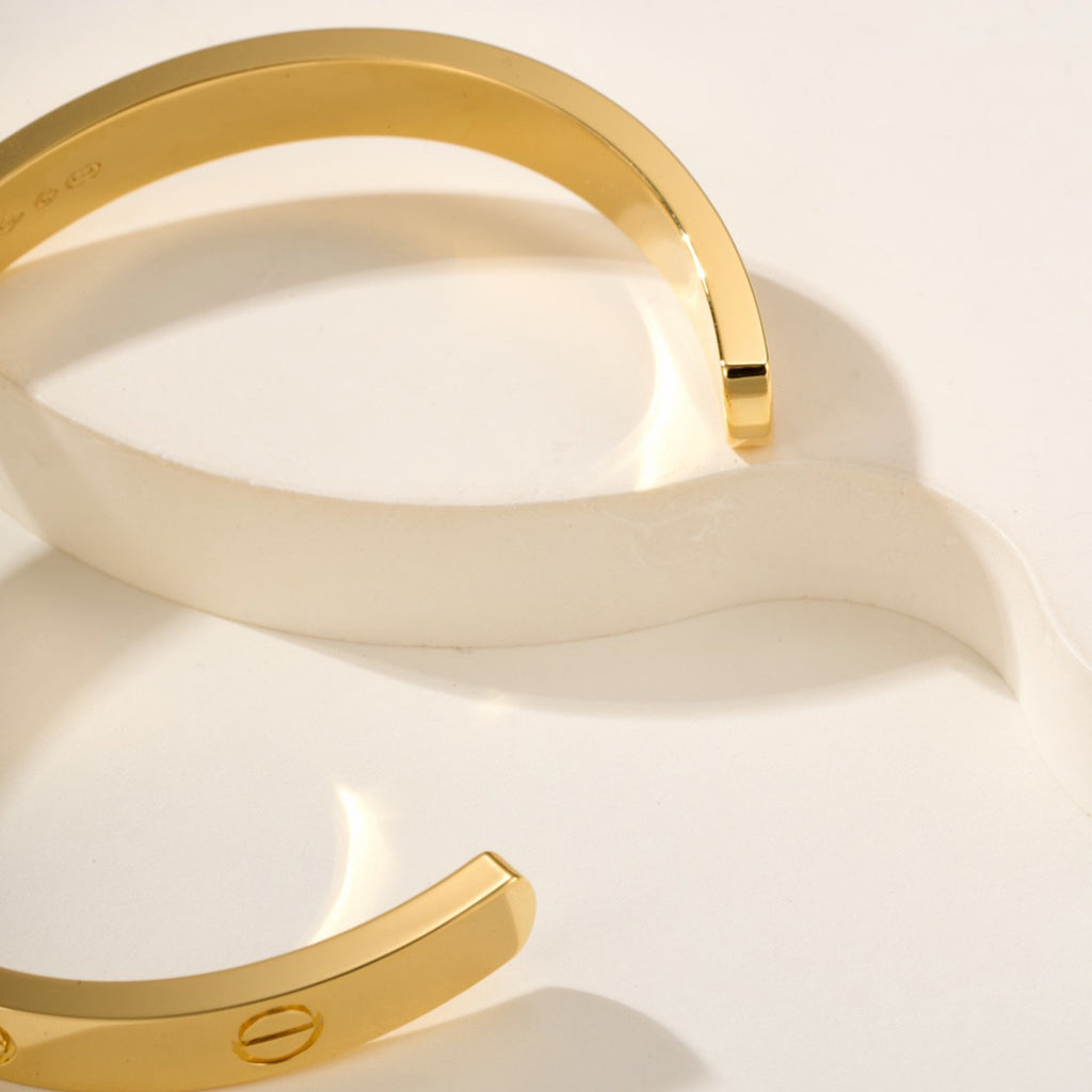 [Stars Jewelry]LOVE BRACELET 6.1MM 1 DIAMOND OPEN CUFF
