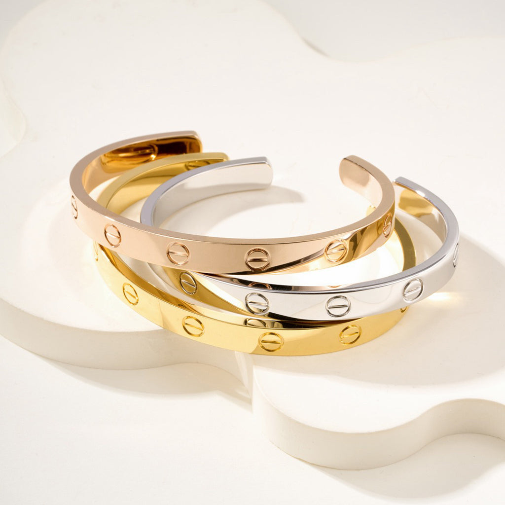 [Stars Jewelry]LOVE BRACELET 6.1MM OPEN CUFF