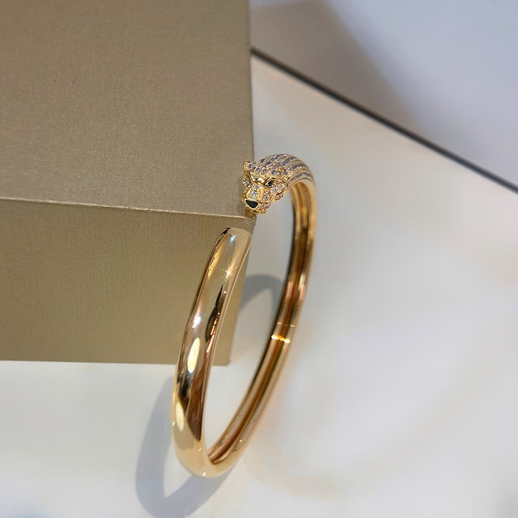 [Stars Jewelry]PANTHERE HALF DIAMOND OPEN BRACELET