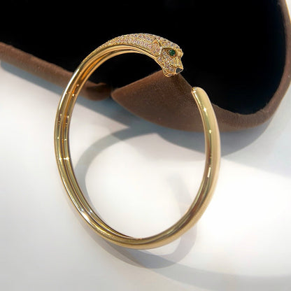 [Stars Jewelry]PANTHERE HALF DIAMOND OPEN BRACELET