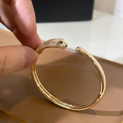 [Stars Jewelry]PANTHERE HALF DIAMOND OPEN BRACELET
