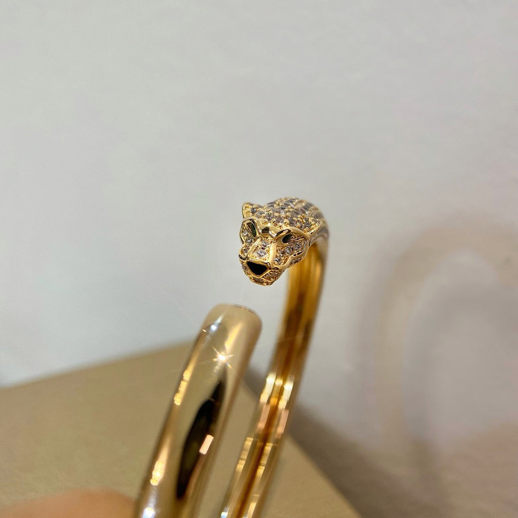 [Stars Jewelry]PANTHERE HALF DIAMOND OPEN BRACELET