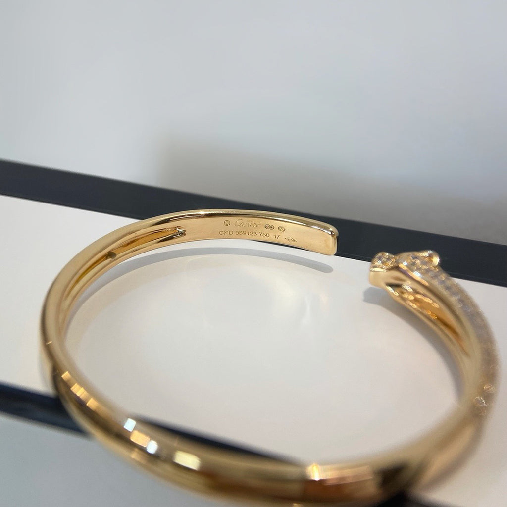 [Stars Jewelry]PANTHERE HALF DIAMOND OPEN BRACELET