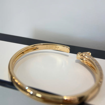 [Stars Jewelry]PANTHERE HALF DIAMOND OPEN BRACELET