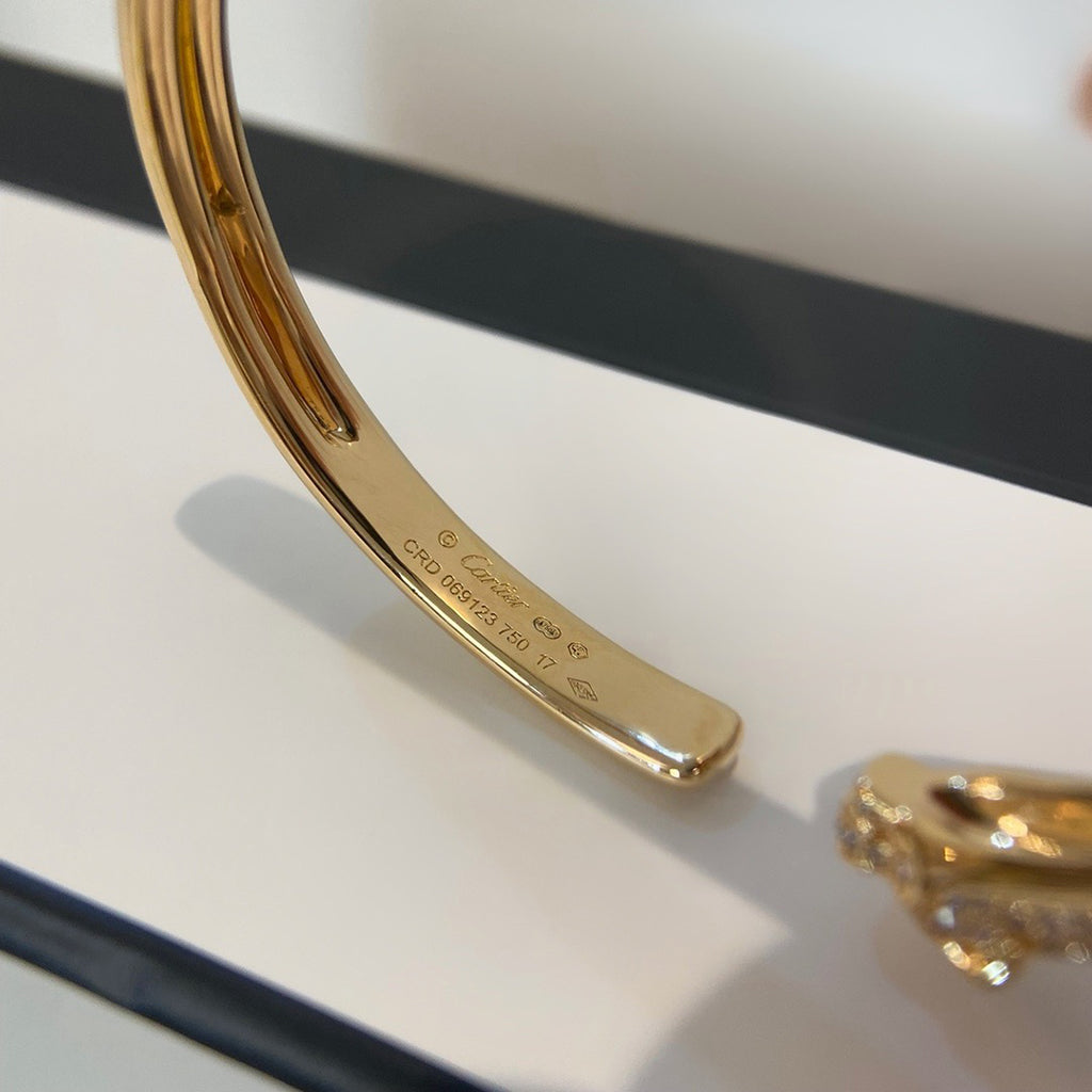 [Stars Jewelry]PANTHERE HALF DIAMOND OPEN BRACELET