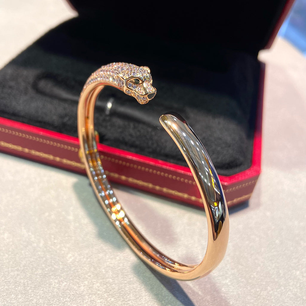 [Stars Jewelry]PANTHERE HALF DIAMOND OPEN BRACELET