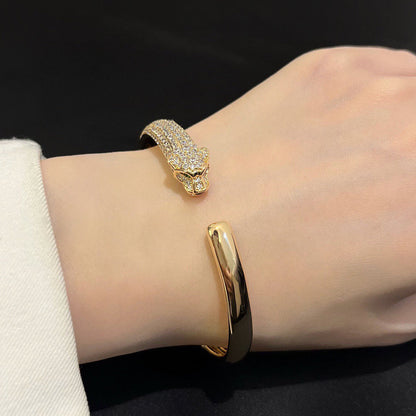 [Stars Jewelry]PANTHERE HALF DIAMOND OPEN BRACELET
